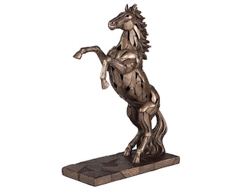 立ち上がる馬の像：ブロンズ樹脂製野生馬の装飾 - Etsy 日本