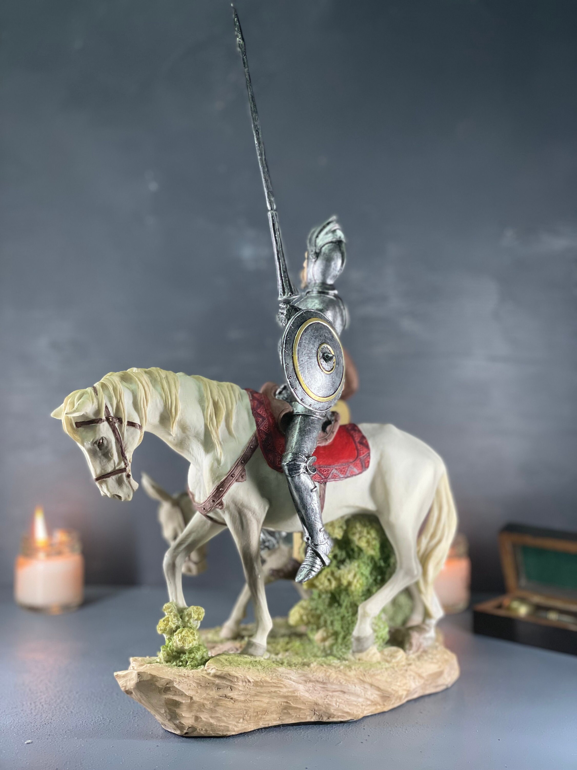 ドン・キホーテとサンチョ・パンサのフィギュア：コールドキャスト樹脂