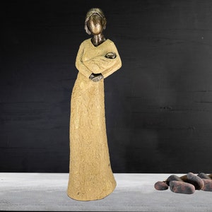 Handmade Mother and Baby Sculpture, No Face Statue