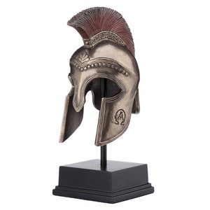 Greek Hoplite Helmet with Stand, Spartan Helmet, Room Decor, Greek Mythology