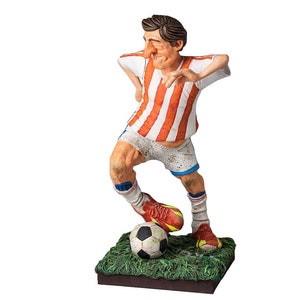 Dribbling Number 10 Soccer Player Statue, Football Player Figurine, Sports Decor