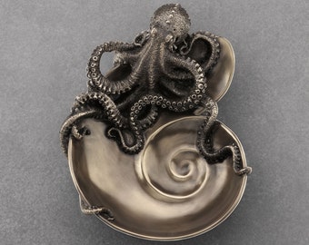 Decorative Spiral Shell Octopus Tray