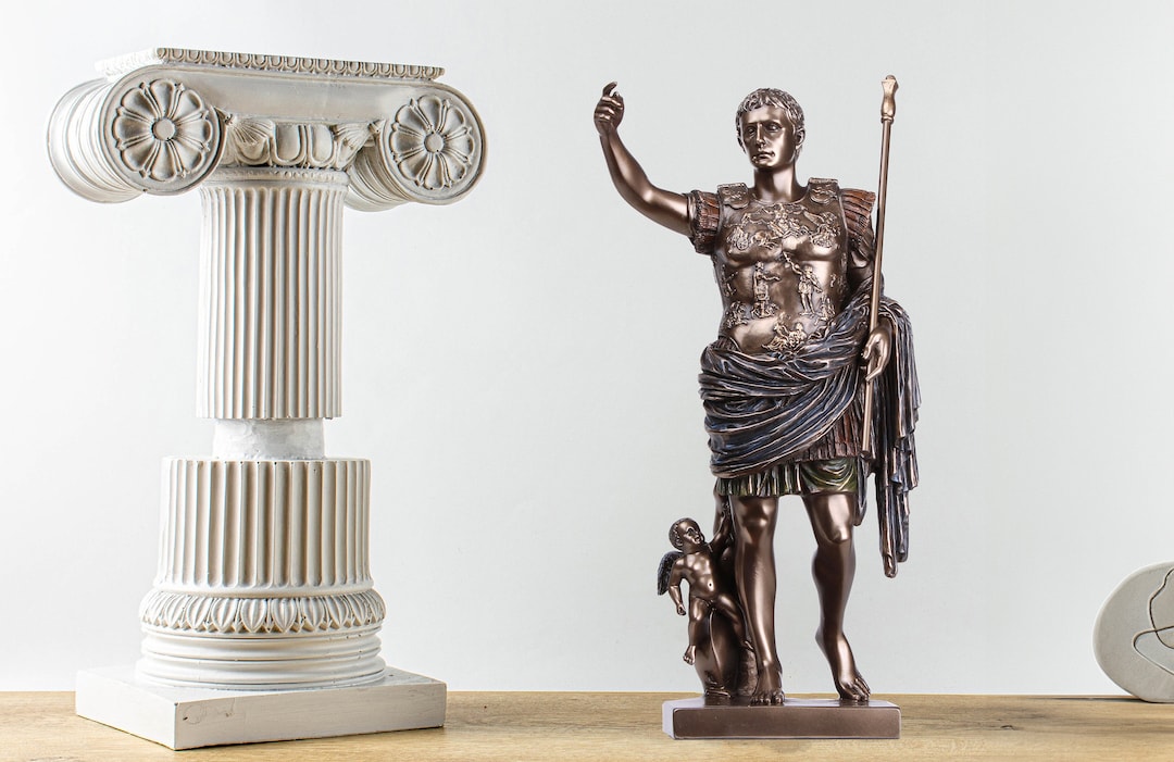 Caesar Augustus of Prima Porta Statue, Roman Emperor Cesar Figurine ...