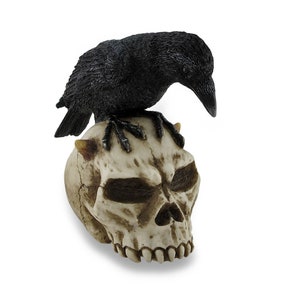 Crown On Devil Skull Figurine Statue