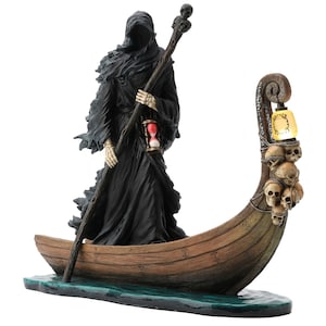 Charon Ferryman Of The Greek Underworld Statue (LED Lantern), Greek Mythology Led Light
