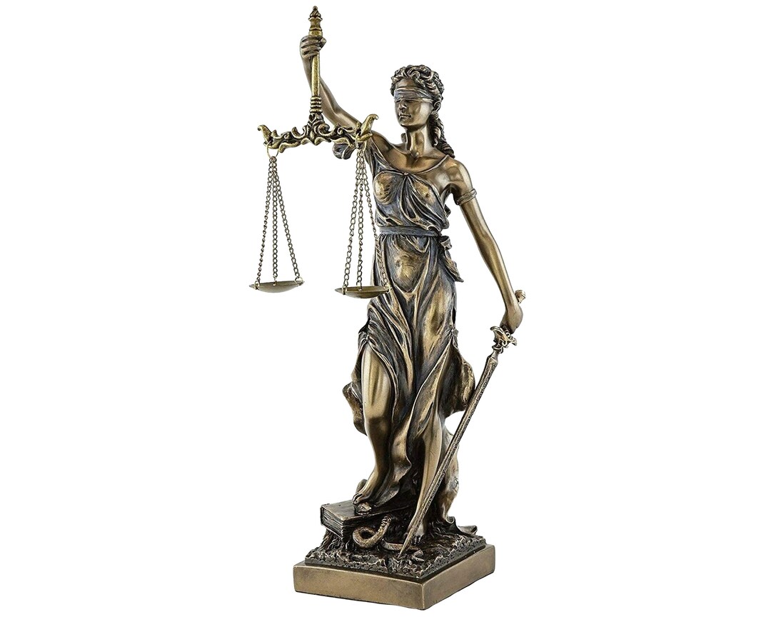 Themis Goddess of Justice Statue, Blind Lady Justice Themis Goddess