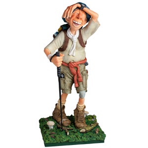 Hiker Man Statue, Hiking Enthusiast Male Figurine, Outdoor Adventure Statue