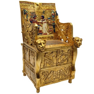 Tutankhamun&#39;s Golden Throne, Throne Jewerelly box, Unique Decorative Box