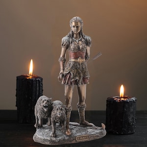 Skadi Norse Mythology Goddess of Winter and Mountains Statue, Skadi Figurine, Pagan Altar Sculpture