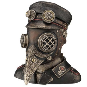 Steampunk Plague Doctor Bust With Trinket Box