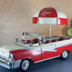 Handmade 1957 Chevrolet Bel Air Convertible Chevrolet Car Model, 1:12 Scale Collectible Model Car