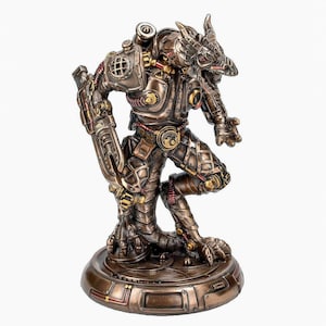 Steampunk Dragon Golem Statue Decor