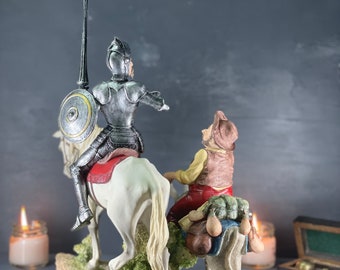 ドン・キホーテとサンチョ・パンサのフィギュア：コールドキャスト樹脂