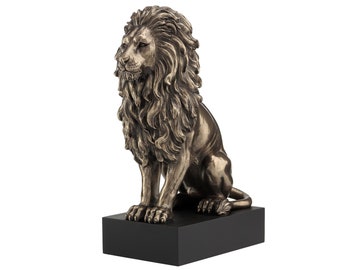 Office Sculpture/&Carving Bronze Decor Fierce Lions Wild Animals Figure Statue