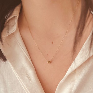 Sierlijke en Boho gouden kralen ketting - kralen ketting - gouden roestvrij stalen ketting - gelaagde ketting - sierlijke ketting
