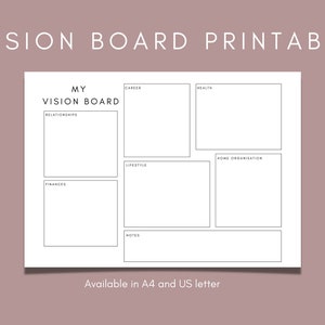Vision Board Planner Vision Board Printables Dream Board Manifesting  Journal Vision Board Kit Manifestation Board Dream Life 