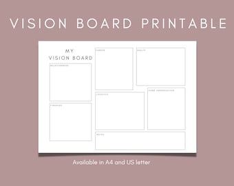 Vision Board Template - Etsy