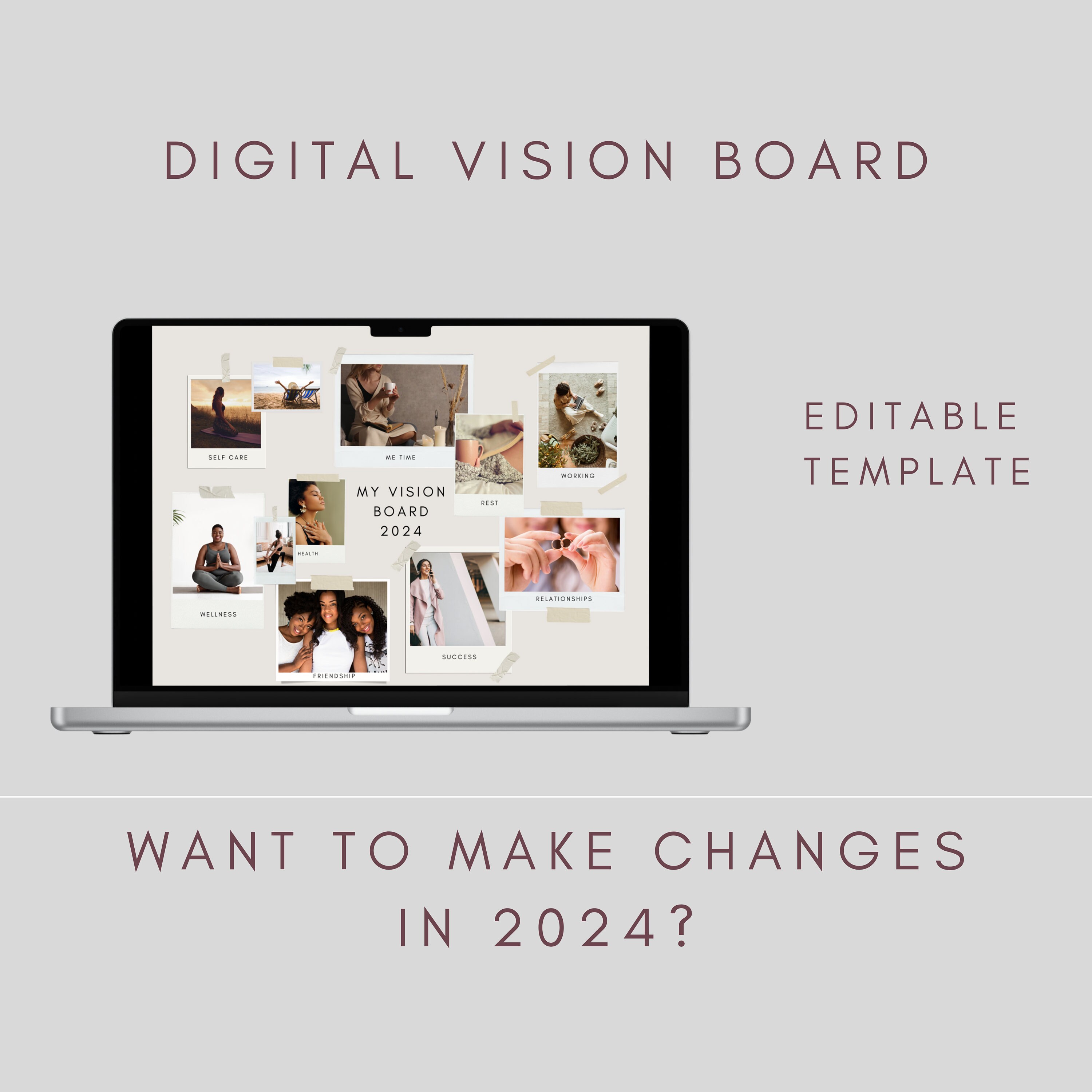 Numeric Vision Board Digital Vision Board Template: Your Perfect Vision Board Printable, Use ...