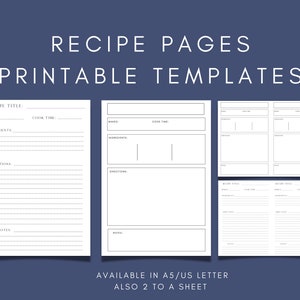 Recipe template pdf in 2 sizes. A recipe page that you can use to capture old or new recipes. Download recipe printable instantly