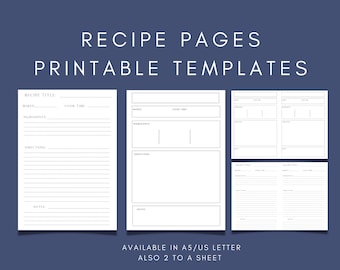 Recipe template pdf in 2 sizes. A recipe page that you can use to capture old or new recipes. Download recipe printable instantly
