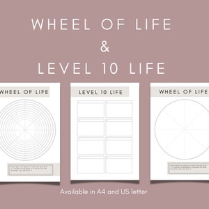 At a crossroads? Use this level 10 life template & life balance wheel. Goal setting|Level 10 goals|Goal setting planner|Personal development
