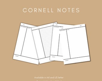 Cornell Notes Template: Lined, Dotted, Graph & Blank (PDF)