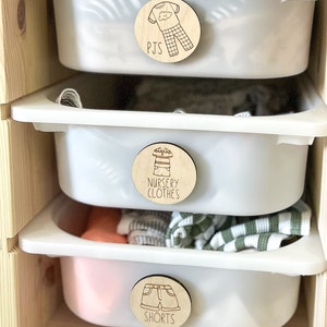 kids clothing storage labels for ikea boxes with pictures