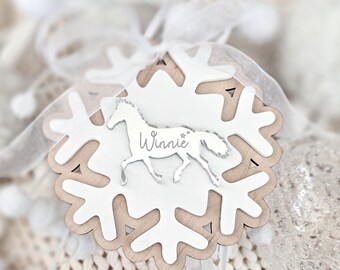 Personalised Horse Christmas Decoration Ornament Stable Door Christmas Tree Ornmanet