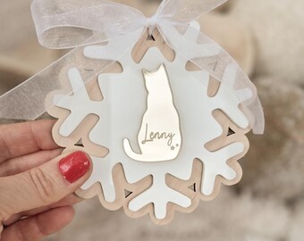 Personalised Cat First Christmas Decoration Cat Luxury Cat Lover Christmas Gift Idea