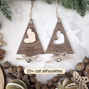 Decoración navideña personalizada de gato - Árbol de Navidad para gatitos