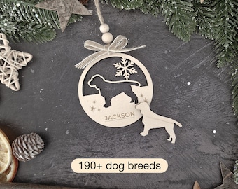 Personalised Dog Christmas Pet Decoration Gift and Magnet