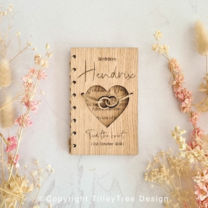 Personalised Wooden Wedding Card | Newlywed Keepsake | Couple Gift | Handmade | A6 size