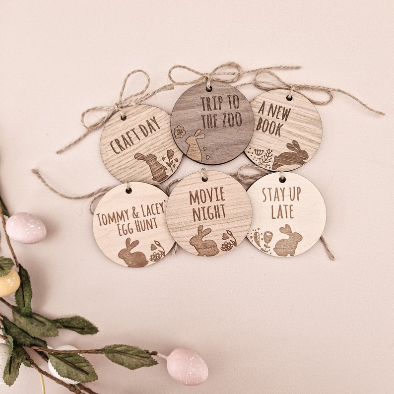 Personalised Easter Egg Hunt Tokens Easter Basket Activity Idea Easter Bunny image 4