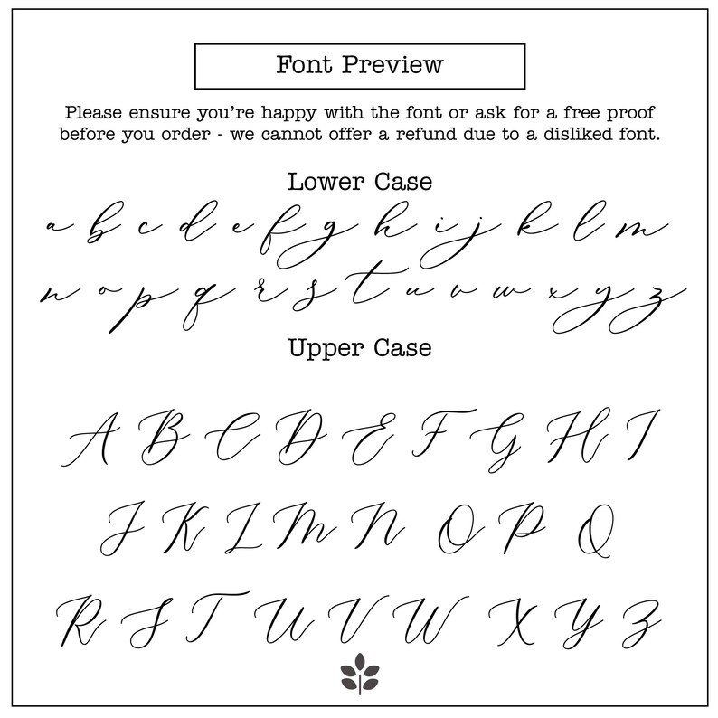 Może przedstawiać: Podgląd czcionki przedstawiający małe i wielkie litery w kursywie. Tekst "Font Preview" znajduje się na g&oacute;rze, poniżej znajduje się zastrzeżenie. Litery są czarne na białym tle.