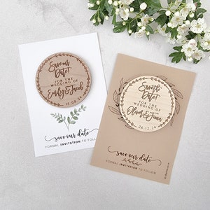 Rustic Wedding Save the Date Invitations | Magnets Ornaments Invites | Botanical Boho