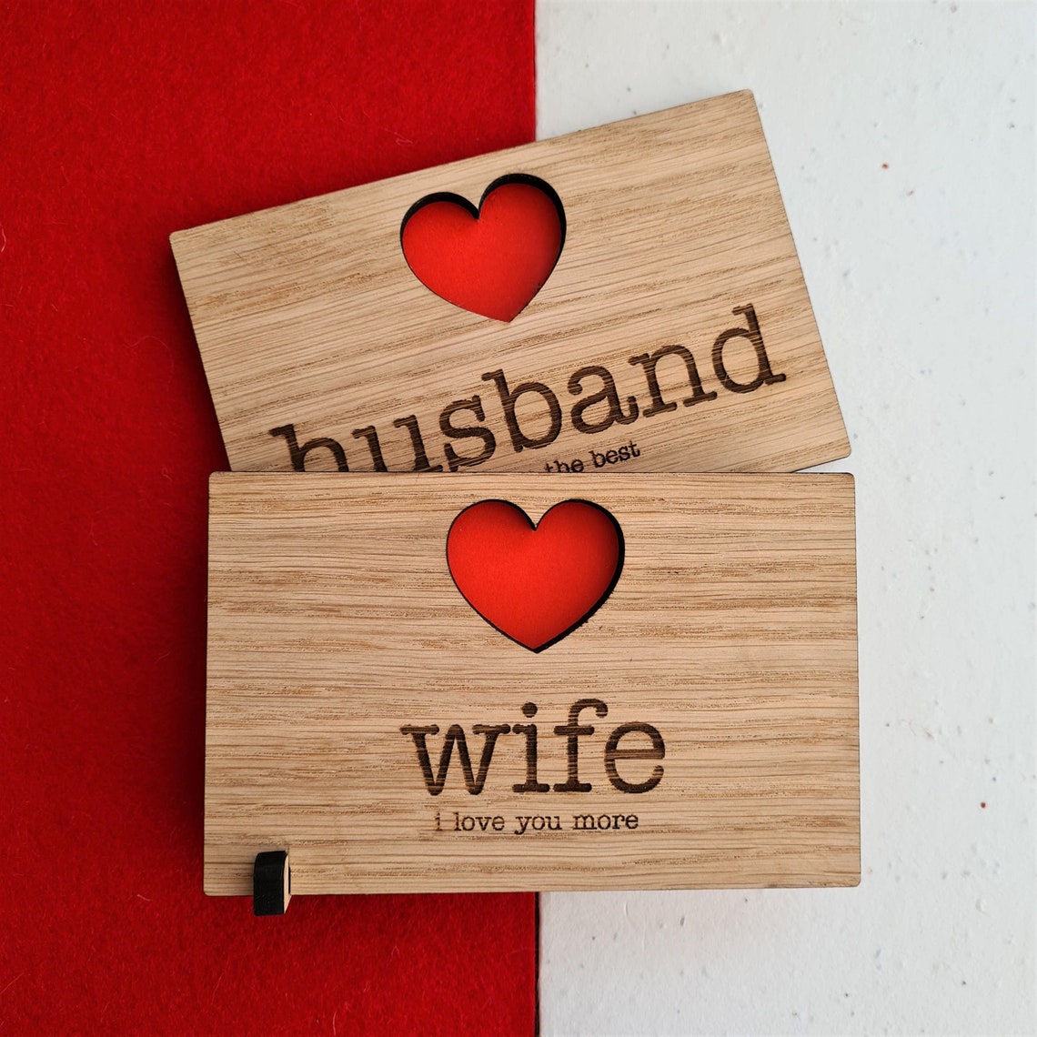 Personalised Wooden Valentine's Day Card Gift for Him | Etsy
