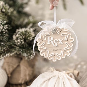 Personalised First Christmas Decoration for Baby First Christmas Snowflake Ornament for new baby Christmas Gift 2025
