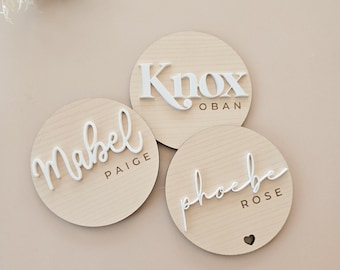 Personalised Baby Name Plaque | Newborn Sign Baby Shower Gift l Engraved Baby Name Plaque | Birth Announcement | New Baby Gift