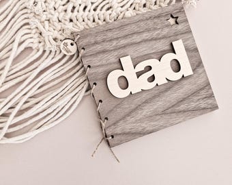 Personalised Wooden Father's Day Card: Unique Gift Idea for Dad