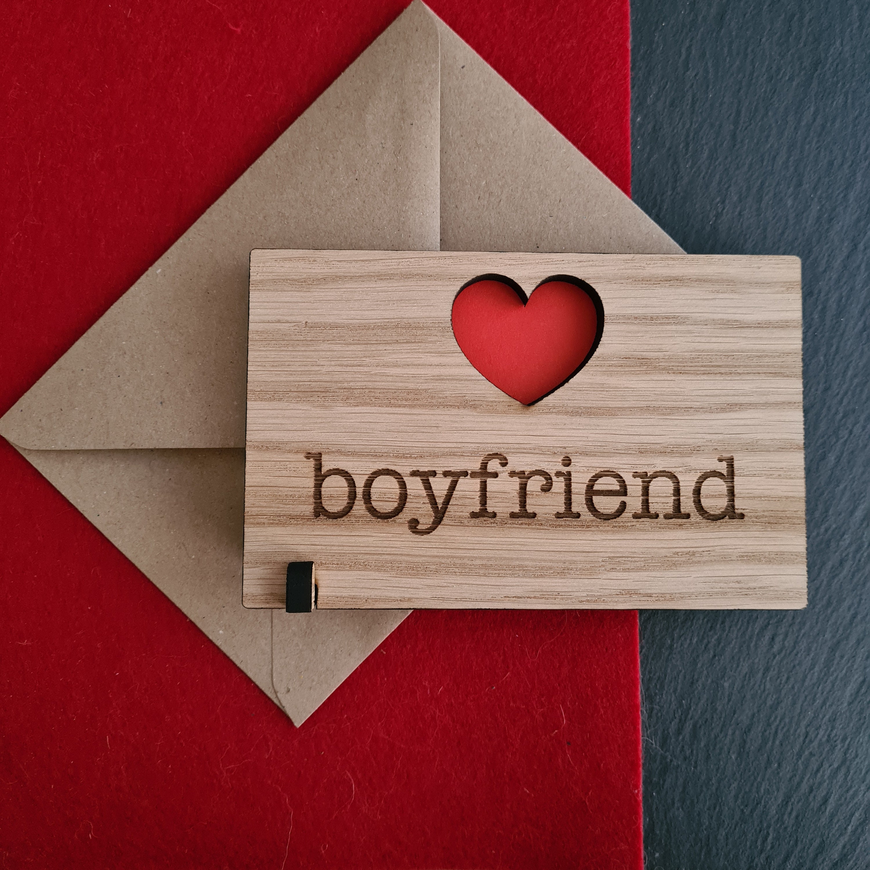 Personalised Wooden Valentine's Day Card Gift for Him | Etsy