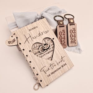 Custom Wedding Card Keyring Present for Married Couple Husband Wife Wedding Day - WORLDWIDE