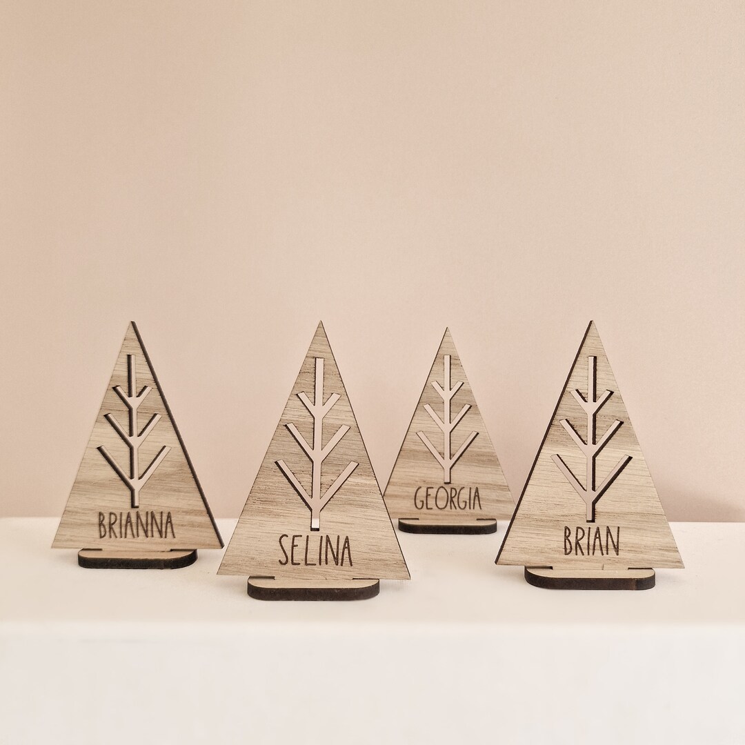 Personalised Christmas Tree Place Name Wooden Christmas Etsy UK