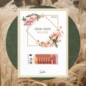 Geschenk Geburtstag „Deine erste Million“ | verschiedene Sprachen