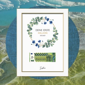 Geschenk Geburtstag „Deine erste Million“ | verschiedene Sprachen