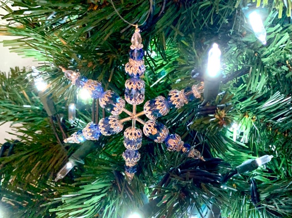 Beaded Snowflake Christmas Ornament