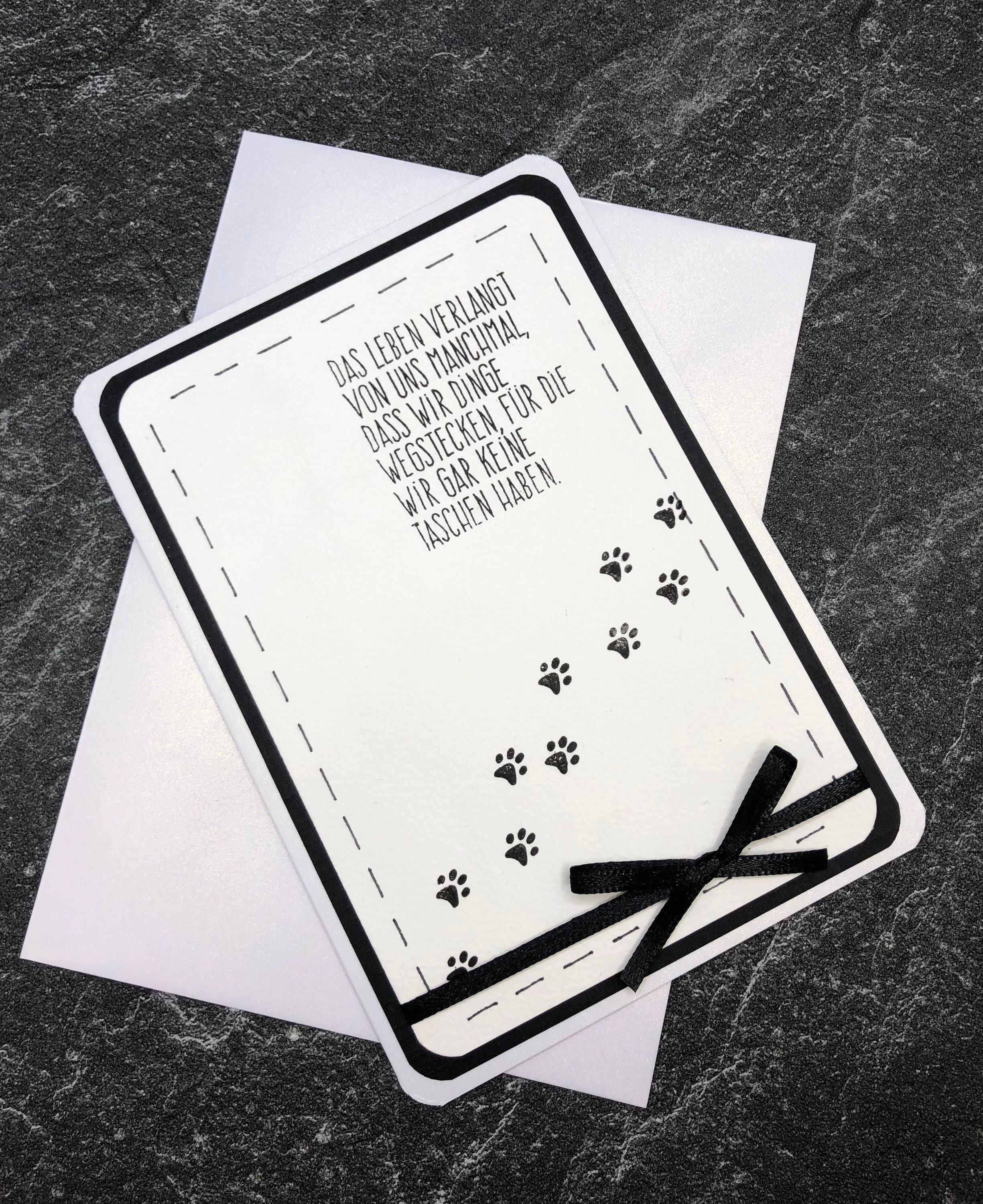 Trauerkarte Hund, Tier, Beileidskarte, Kondolenzkarte - Etsy.de