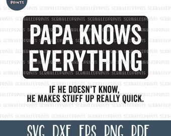 Download Papa Knows Everything Cup Etsy
