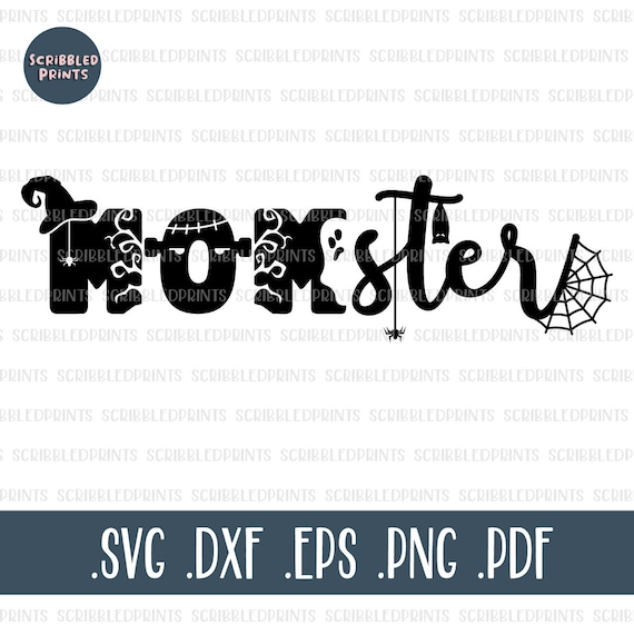 Momster SVG, Mama Monster SVG, Halloween Mom SVG, Spooky Svg, Funny Halloween Svg, Cute Halloween Svg, Cut file for Cricut Silhouette