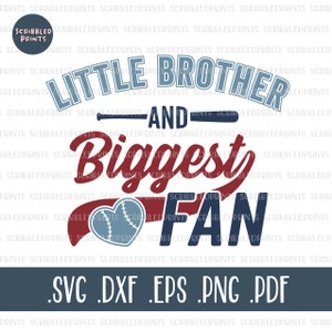 Kleiner Bruder und größte Fan SVG, süße Baseball Geschwister SVG, Baseball Bruder SVG, Baseball Saison Svg, schneiden Datei für Cricut Silhouette