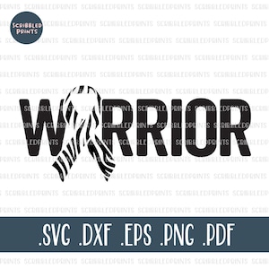 戦士 SVG、希少疾患啓発 SVG、ゼブラストライプリボン SVG、希少疾患の日、Cricut シルエット用カットファイル